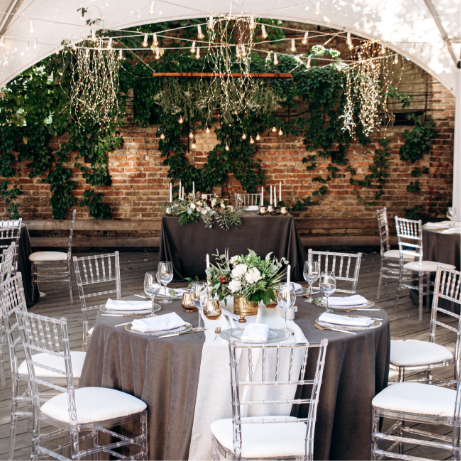 A table at a fancy resaurant.